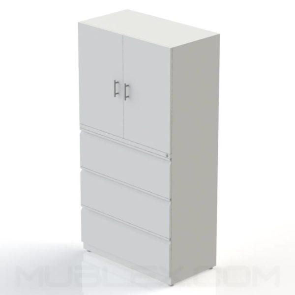 Armario para carpetas mixto blanco