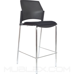 Butaco Zyle tapizado base cromada