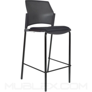 Butaco Zyle tapizado base negra