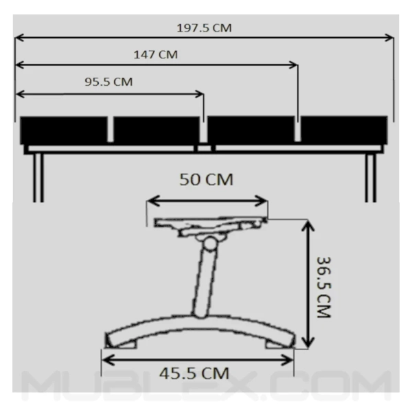 Medidas Banca Cromada