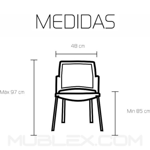 Silla Butterfly interlocutora medidas