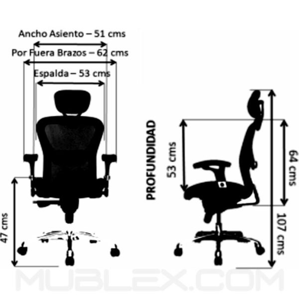 Silla Italia medidas