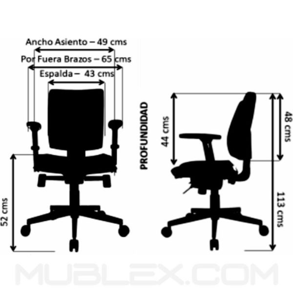 Silla Spice alta medidas