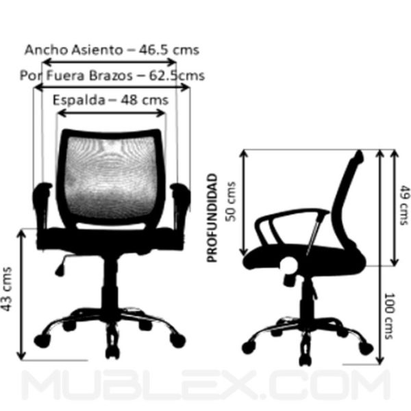 Silla Yacarta medidas