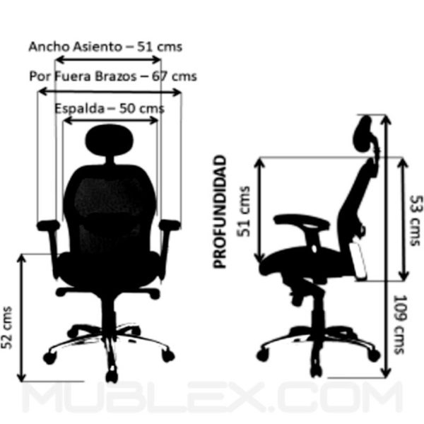 Silla Monaco medidas