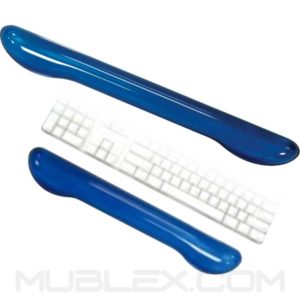 apoya munecas gel teclado crystal azul