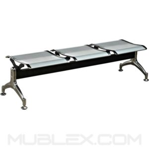 banca de espera metalica 3 asientos