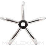 base metalica cromada para silla 60 cm
