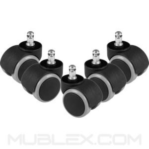 Ruedas en goma para silla giratoria. Anti rayones