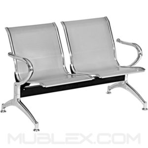 silla de espera metalica 2 puestos