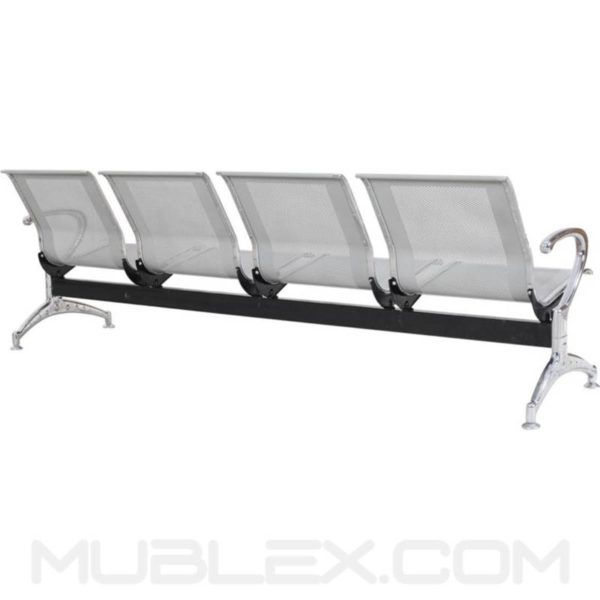 silla de espera metalica 4 puestos 4