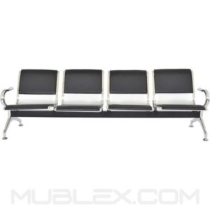 silla de espera metalica cuerina 4 puestos 2