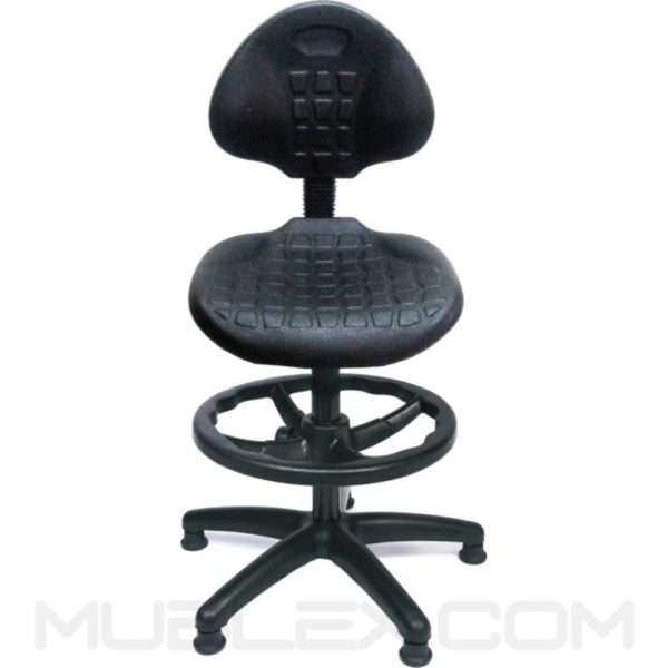 silla industrial sophi cajero con deslizadores