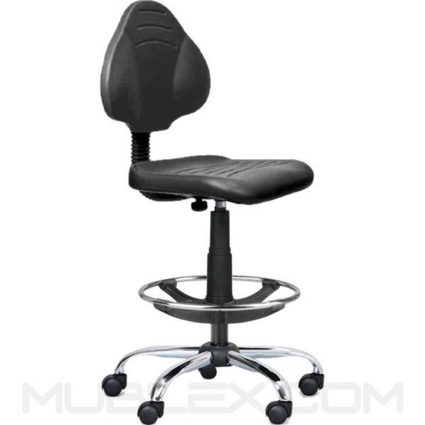 silla industrial tulip cajero base metalica aro metalico