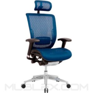 silla japon azul con cabecero