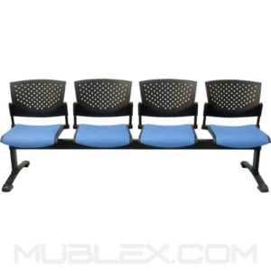 silla tandem butterfly tapizado 4 puestos