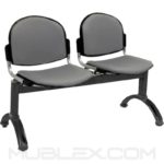 Silla tándem Venecia tapizado 2 puestos