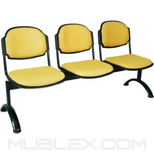 silla tandem venus tapizado 3 puestos