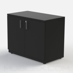 Armario multiusos bajo negro