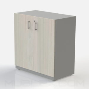 Armario multiusos mediano gris puerta madera