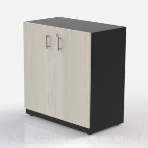 Armario multiusos mediano negro puerta madera