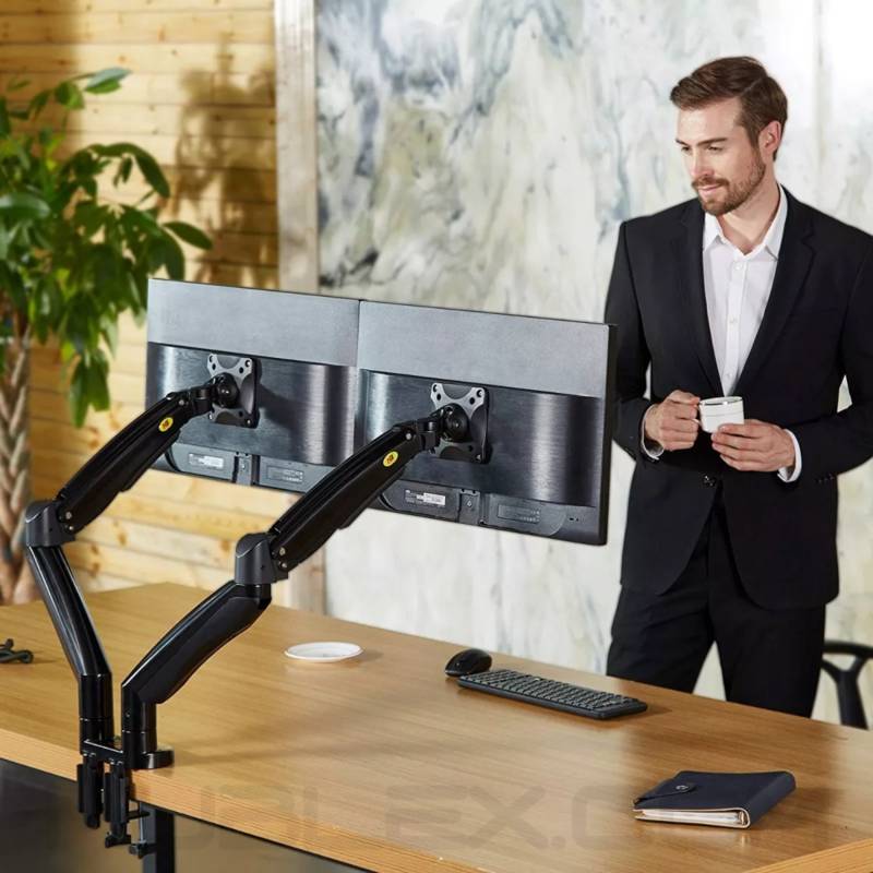 soporte para 2 monitores  flexi f195  22 a 32 pulgadas 2
