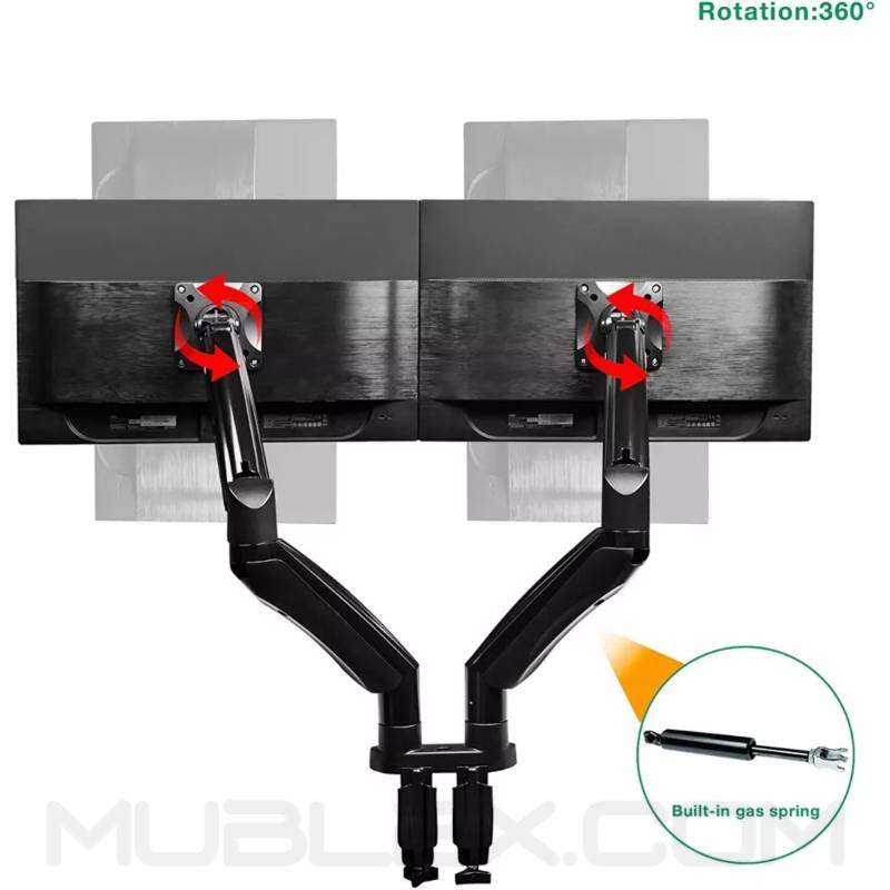 soporte para 2 monitores  flexi f195  22 a 32 pulgadas 5