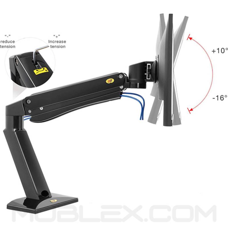 soporte para monitor de escritorio  flexi f45  27 a 40 pulgadas 4