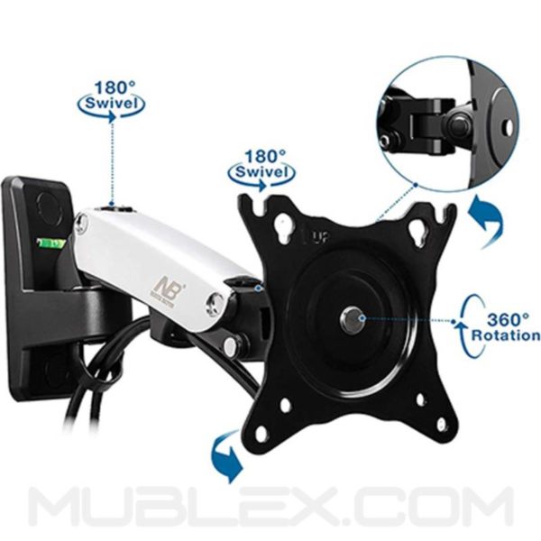 soporte para tv monitor pared  flexi f120   17 a 27 pulgadas 5