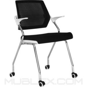 silla beirut ruedas marco blanco