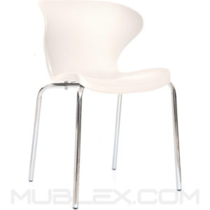 silla malba cromo interlocutora blanco