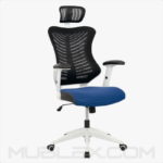 silla rumania blanca azul cabecero