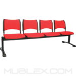 silla tandem smart 4 puestos tapizado