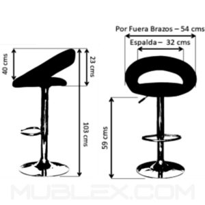 Butaco bar Egipto medidas