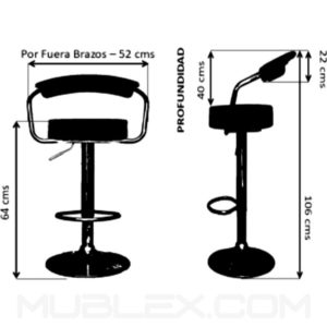 Butaco bar Oregon medidas