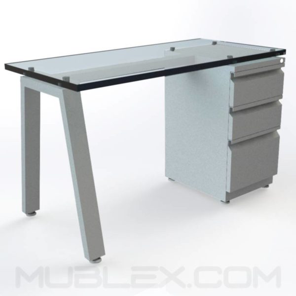 Escritorio Allegro vidrio claro archivo