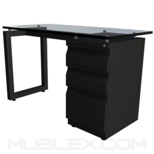 Escritorio Mark vidrio negro