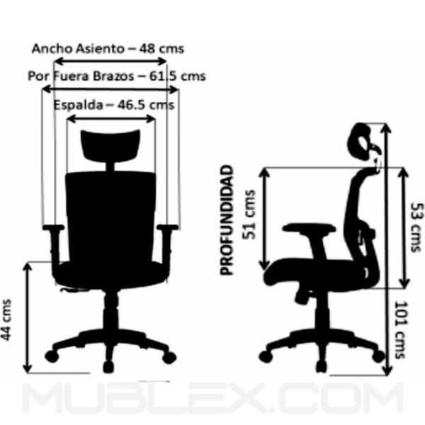 Silla Nairobi medidas