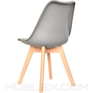 Silla Ema tapizada gris 2