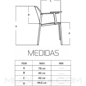 Silla Logan Uni medidas