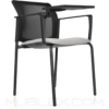 Silla Logan Universitaria malla patas negras