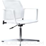 Silla Logan giratoria plastico blanco 1