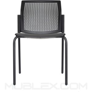 Silla Logan negra plastica 2