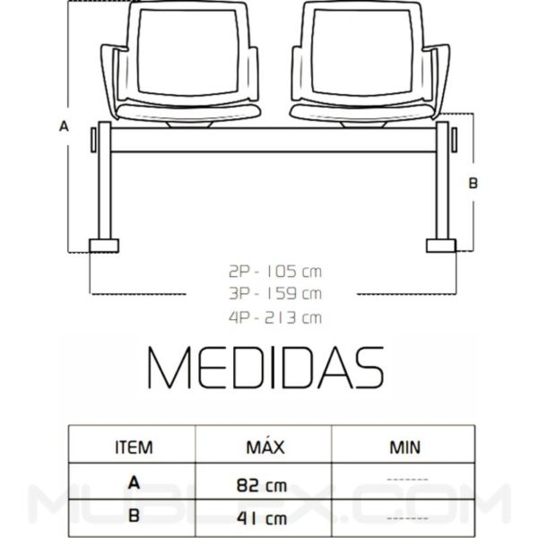 Silla Logan tandem medidas