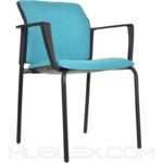 Silla Logan tapizada con brazos 2