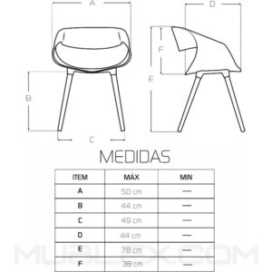 Silla Luna medidas