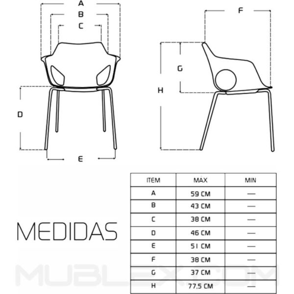 Silla Ole medidas