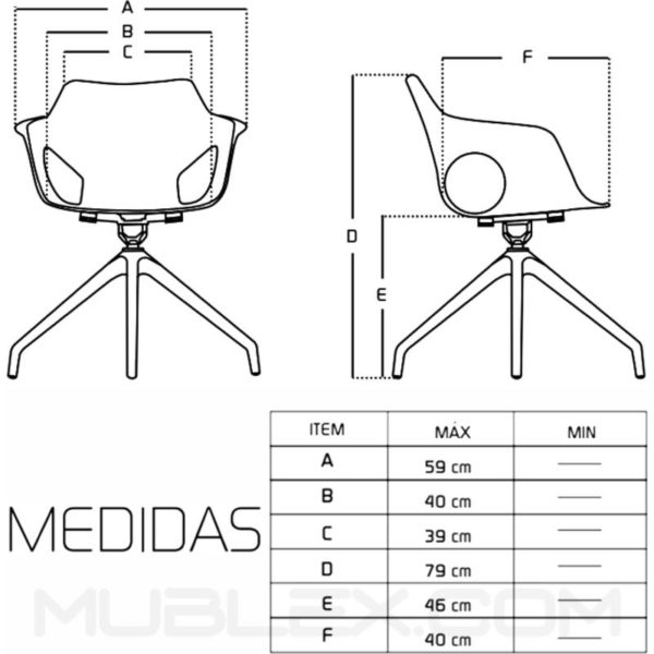 Silla Ole swiss medidas