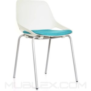 Silla Q5 blanca tapizada 4