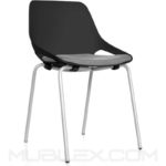 Silla Q5 negra tapizada 2